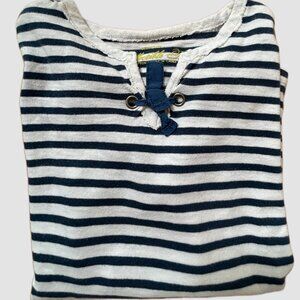 J.CREW CREWCUTS GIRLS NAVY/WHITE STRIPED COTTON TOP SIZE 8